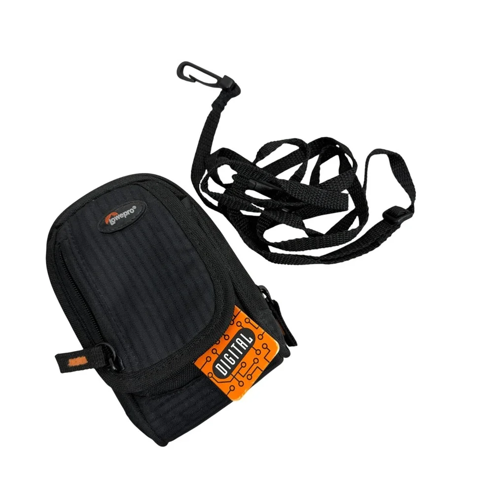 Lowepro Camera Case Unisex OS Black Digital Padded Pouch With Neck Strap